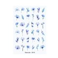 thumbnail image 3 of PFDDRW Nail Art Stickers Transfers Decals Spring Summer Blue Flowers Floral Fern, 3 of 8