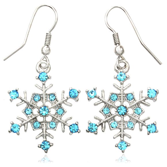 SoulBreezeCollection Boucles d'Oreilles Pendantes Flocon de Neige Hiver Mariage Demoiselle d'Honneur Noël