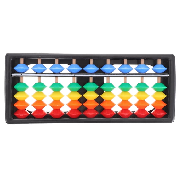 Shisuyan Colorful Plastic Abacus With 5 Beads For Student Mental Arithmetic 9-Level Math Learning Tool For Kids Desktop Abacus Model For Classroom Use
