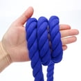 thumbnail image 4 of Uxcell Natural Twisted Cotton Rope 3 Strand Thick Cotton Rope Tug 0.98" x 49.21ft Blue, 4 of 7