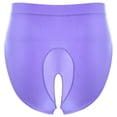 thumbnail image 4 of Lencería para mujer, ropa interior con entrepierna abierta, cintura elástica, bragas elásticas brillantes, calzoncillos sexis de talle alto, ropa de dormir para discoteca, 4 of 5