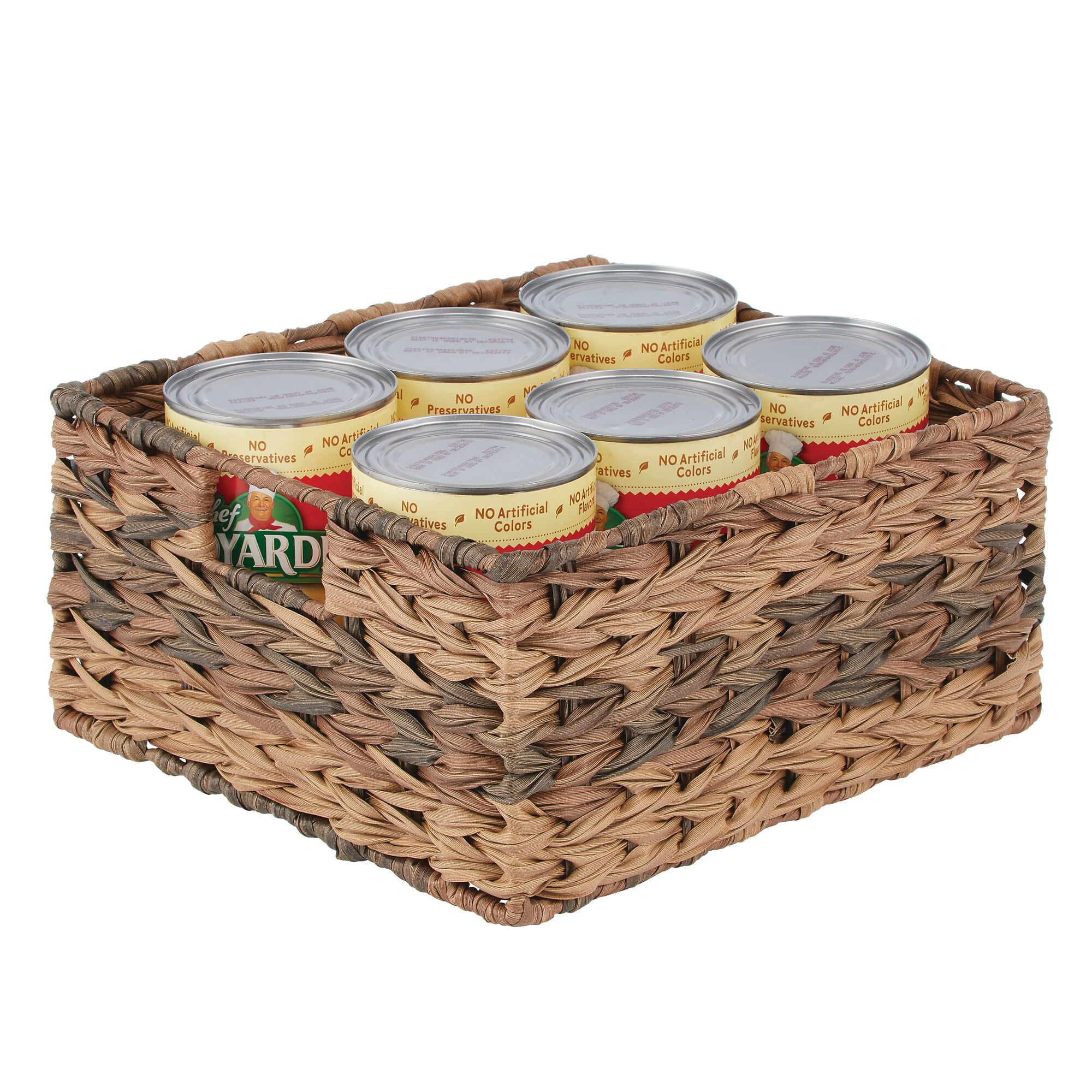  mDesign Woven Farmhouse Kitchen Pantry Food Storage Organizer Basket  Bin Box - Container Organization for Cabinets, Cupboards, Shelves,  Countertops - Store Potatoes, Onions, Fruit, 6 Pack, Brown Ombre: Home &  Kitchen