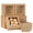 Brown, variant on 50PCS White Cookie Boxes with Window, 4x4x2.5 Inches Bakery Boxes with Stickers for Small Cookies Mini Cake Treat Dessert Pastry Donuts Macaroon Strawberries Chocolate Candy