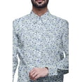 thumbnail image 4 of BESTMAN Long Sleeve Formal Shirt For Men Printed Button Down Cotton Men Shirts, 4 of 5