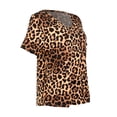 thumbnail image 3 of Playera George para Mujer, Manga Corta Escote V, Print Beige Talla EEG, 3 of 4