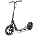 thumbnail image 5 of Large Kick Scooter for Adults & Teens – 12" Air-Filled Tires, Wide Deck, Handbrake, Kickstand – Madd Gear Urban Glide - Black/White, 5 of 10