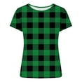 thumbnail image 4 of Blczomt Green Blouses for Women Casual Y2K Lightweight Going Out Tops Dressy Short Sleeve Basic,S, 4 of 6