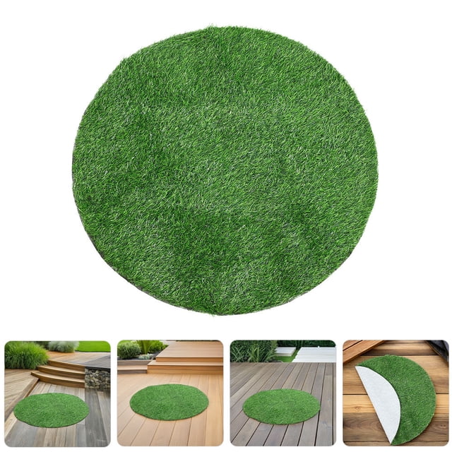 Minkissy Chemin de Table en Gazon Artificiel Vert Tapis de Gazon Réaliste pour Décoration Extérieure et Intérieure