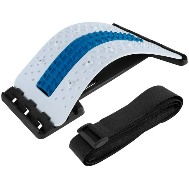 AMERTEER Adjustable Back Massager Back Stretcher 4 Level Spine Stretcher with Silicone Strip & Magnet Points Back Trainer for Relieving Back Pain Sciatica
