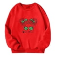 thumbnail image 3 of Chandail à Capuchon et Chandails en Molleton pour Filles, Automne et Hiver, Imprimé Lettres, Col Rond, Manches Longues, pour Filles Actives, 3 of 6