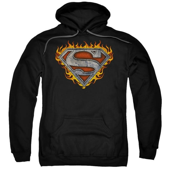 Superman - Iron Fire Shield - Pull-Over Hoodie - Large