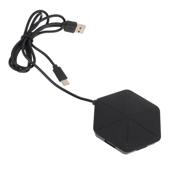 FUTUREORYY 1Ud Hub USB Multifuncional Negro Para Computadora Con 6 Y Plug and Play