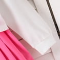thumbnail image 6 of Girls Skirt Set Kid 2Pcs Outfits Long Sleeve Pullover Top Pleated Mini Skirt with Bowknot Fall Winter Clothes Pink 13-14 Years, 6 of 7