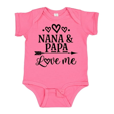 

Inktastic Nana Papa Love Me Grandchild Gift Baby Boy or Baby Girl Bodysuit