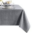 thumbnail image 2 of Elrene Home Fashions Continental Solid Texture Water and Stain Resistant Tablecloth, Gray, 60" x 102" Rectangle, 2 of 4