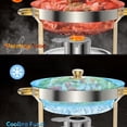 thumbnail image 4 of Garvee Réchauds Ronds pour Aliments 5 Qt, Plat Anti-Frottement pour Buffet, Ensemble de 4, Or, 4 of 9