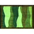 thumbnail image 1 of Ahgly Company Indoor Rectangle Oriental Green Modern Area Rugs, 2' x 5', 1 of 4