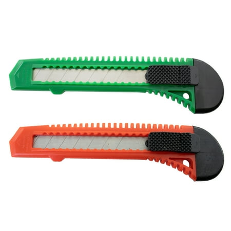 

Utility Knife Box Cutter Retractable Blade Snap Off Razor Knife with Safety Lock 5 Wholesale lot - 48 Red 48 Green