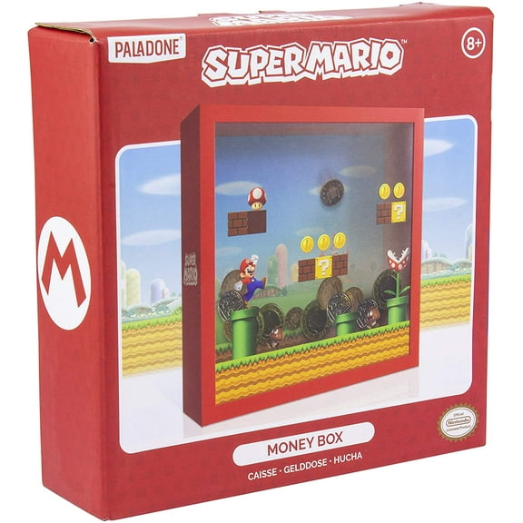 Super Mario Money Box – Officially Licensed Nintendo Piggy Bank for Savings, Gift for Mario Bros Fans, 18cm (7") | Paladone