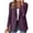 Purple, variant on Blazer Jackets for Women Fashion Solid Open Front Button Lapel Long Sleeve Casual Work Office Coat with False Pocket Purple XL