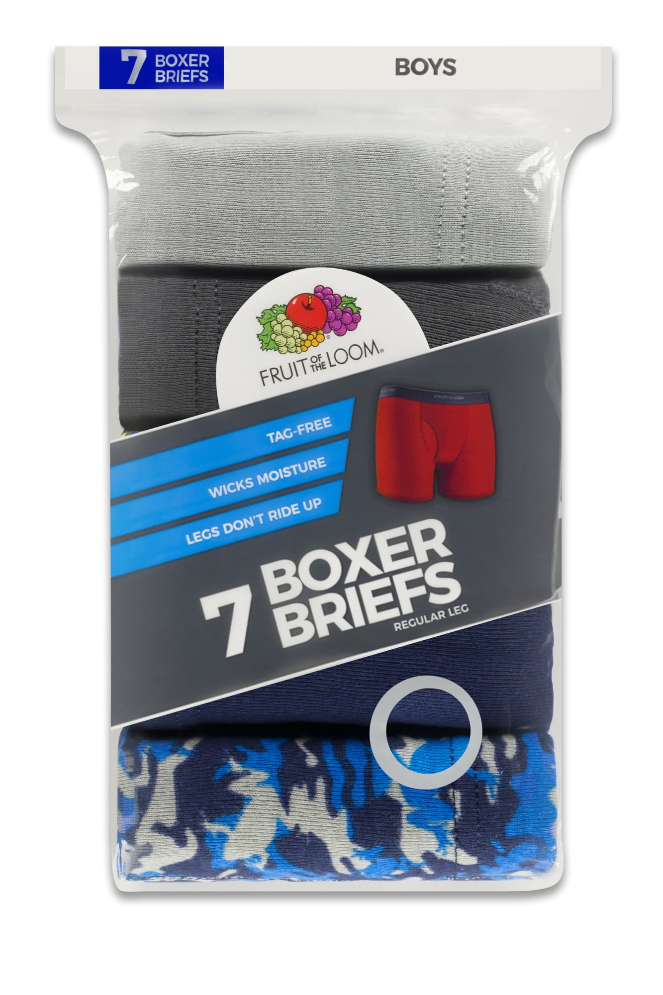 Print and Solid Covered Waistband Boxer Briefs, 7 Pack (Little Boys & Big Boys)