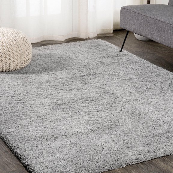 JONATHAN Y TANGO 8 x 10 Area Rug, Groovy Shag - Light Gray, CLD100E-8