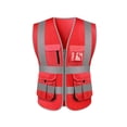 thumbnail image 1 of SFVest Alta visibilidad Chaleco reflectante de seguridad Chaleco reflectante Bolsillos múltiples Rop Tomshoo Chaleco reflector, 1 of 2