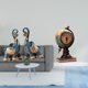thumbnail image 2 of Figura de elefante,Figuras de elefantes,estatuas,adornos de animales,Escultura coleccionable para dormitorio,decoración del hogar,regalo.,Figura de escritorio,Reloj de mesa con forma de globo, 2 of 8