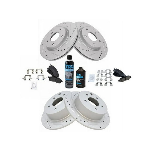 Front and Rear Brake Pad and Rotor Kit - Compatible with 2013 - 2019 Nissan Sentra 2014 2015 2016 2017 2018