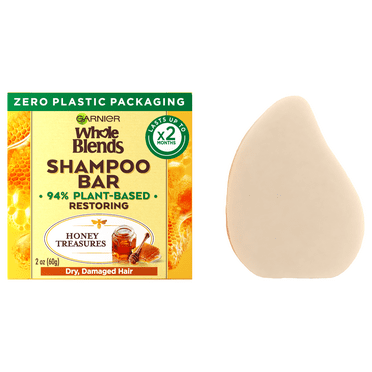 Garnier Whole Blends Honey Treasures Restoring Solid Shampoo Bar, 2 oz