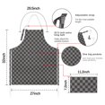 thumbnail image 7 of Gray and Black Checkerboard Pattern Apron-Garden Aprons for Women with Pockets-Cotton Linen Waterproof Kitchen Cooking Gardening Aprons Adjustable for Kitchen,Cooking,BBQ and Salon 33x27 Inch, 7 of 7