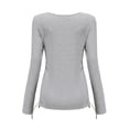 thumbnail image 2 of SSLR Long Sleeve T Shirts for Women Slim Fitted Square Neck Tops Casual Lightweight, 2 of 8