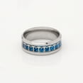 thumbnail image 4 of Anchors Wedding Band Ring Women Men Stainless Steel Blue Ginger Lyne Collection, 4 of 4
