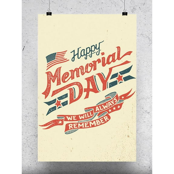Memorial Day Always Remember Poster -Image by Shutterstock