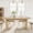 Natural, variant on 70.8 Inch Oval Farmhouse Dining Table for 6-8 People, Long Large Kitchen Table with Thick Sturdy Wooden Base-Brown