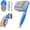 Blue-Grey, variant on Self Cleaning Shedding Brush - 5-in-1 Professional   Kit  Friendly  Tool for Dogs, Cats, and Puppies, Deshedding and Hair Removal for Long and Short Haired Pets(Blue-Grey)