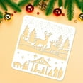 thumbnail image 3 of Christmas Deer Stencil 11.8x11.8 inch Christmas Nativity Scene Stencil Template Plastic Forest Deer Stars Snow Pattern Stencil Christmas Winter Stencil for Wood Walls DIY Christmas Decor, 3 of 7
