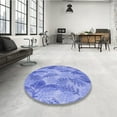 thumbnail image 4 of Ahgly Company Machine Washable Indoor Rectangle Transitional Day Sky Blue Area Rugs, 2' x 5', 4 of 7