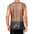 thumbnail image 3 of INSPIRE CHIC Sheer Tank Top for Men's See Through Sleeveless Party Clubwear Shiny Mesh Vest M Silver Black, 3 of 4