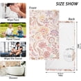 thumbnail image 3 of SKYSONIC Hand Towels Line Draw Florals Patterned 2 PCS, Cotton Bath Towel for Drying Face Hands Body ,Absorbent Lightweight Towels for Bathroom Ktichen Travel Gym, 16"x28", 3 of 7