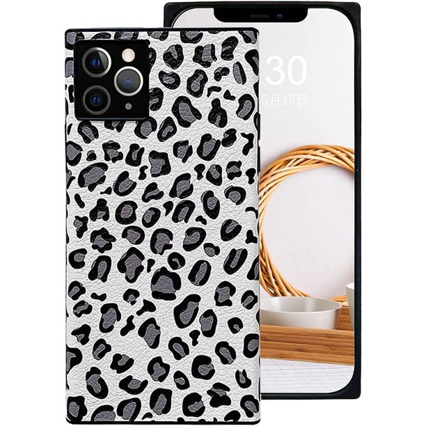 Compatible With Iphone 11 Pro Max Square Edge Case Luxury Cute Retro Leopard Cheetah Relief Pattern Reinforced Corner Soft Rubber Flexible Bumper Protective Cover For Girls Case Black Walmart Com