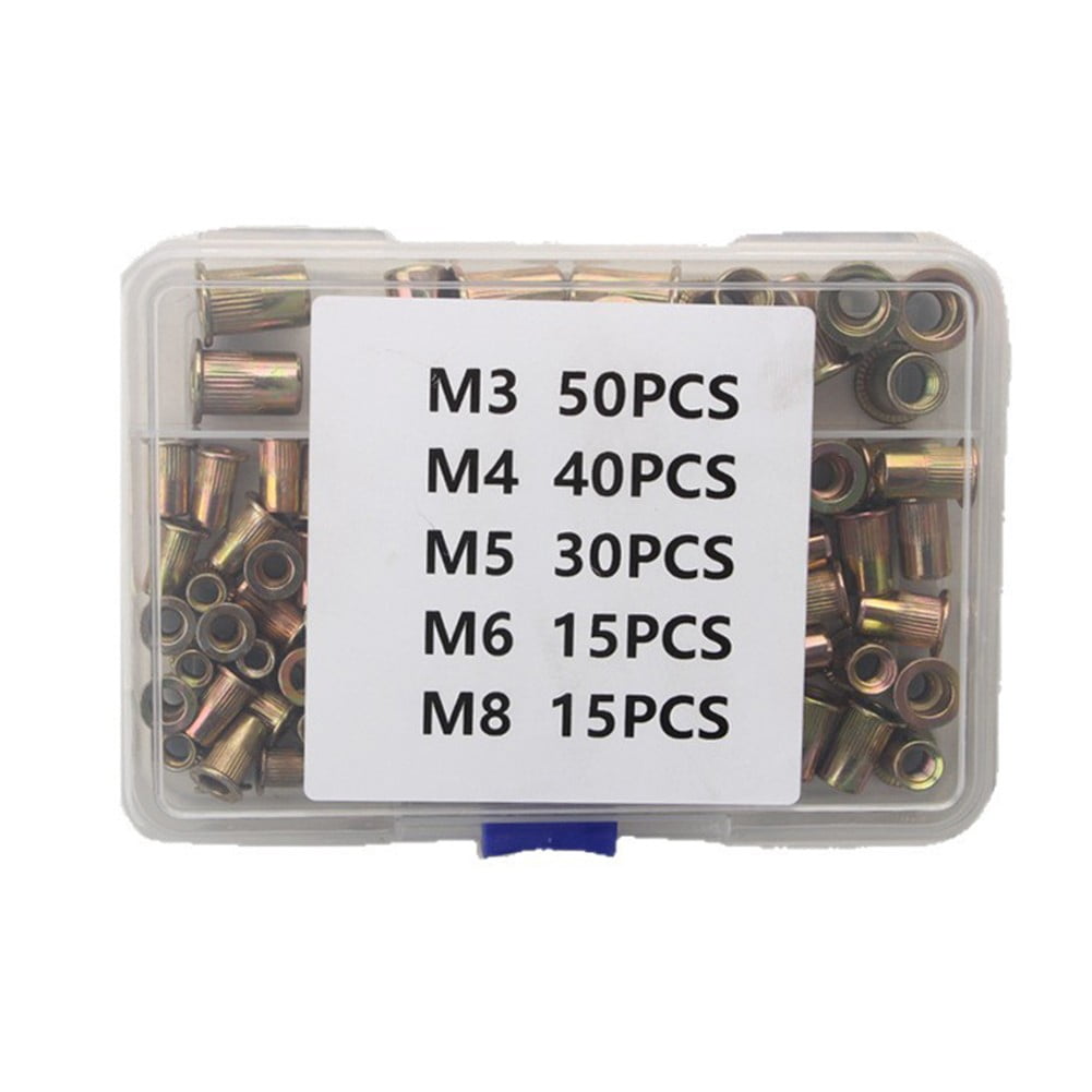 150PCS Carbon Steel Rivets and Nuts KitF Easy Install for All Projects