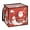Red Background, variant on Home Organizer Foldable Fabric Storage Bin With Handle Pattern Of Snowflakes