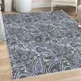 thumbnail image 1 of Mandala Decorative Rug, Iranian Pattern Traditional Paisley Design Welsh Pears Oriental Illustration, Quality Carpet for Bedroom Dorm and Living Room, 6 Sizes, Ceil Blue, by Ambesonne, 1 of 4