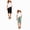 01a-0320-BKMG, variant on 2 Packs Girls Summer Outfits 7-8 Teen Cotton Linen Shorts Boys Girls Plain Elastic Waist Knee Length Bermuda Short Summer Casual Pockets Pants
