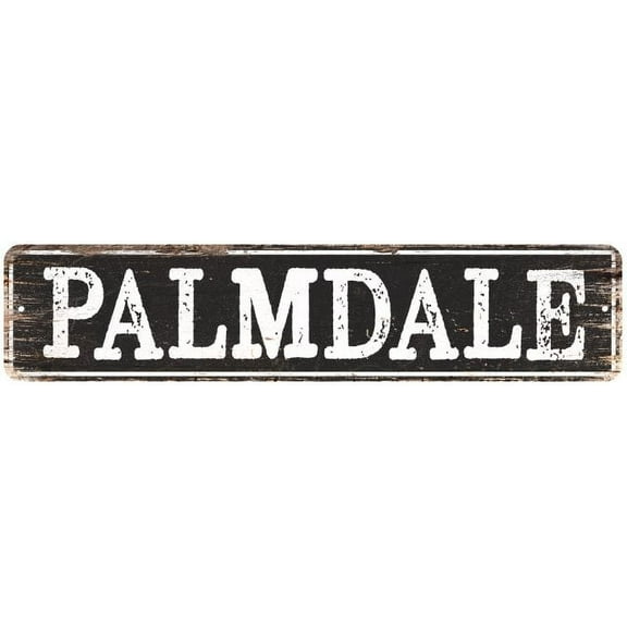 PALMDALE Gift Chic Metal Sign Home Decor Cities 4x18 104180007183