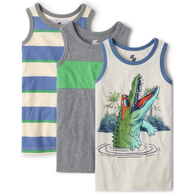 Camiseta sin mangas The Children's Place Fashion para niños con diseño de caimán