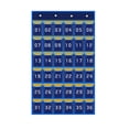 thumbnail image 3 of Classroom Pocket Chart Classroom Hanging Organizer Sundries Storage Organizer Multipurpose Card Pocket Organizer for Cabinet Blue 36 Pockets, 3 of 8