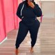 thumbnail image 2 of Gibobby Conjunto dama pants y sudadera afelpada Sudadera con capucha y pantalón de manga larga de color sólido para mujer Chándal Traje deportivo Trajes depor(Azul,XL), 2 of 5