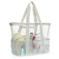 thumbnail image 1 of Hyasfey Mesh Beach Bag with Zipper Large Capacity Beach Tote Foldable Design Waterproof Sand-proof Pool Bag with Pockets, 1 of 8